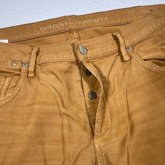 Citizens of Humanity Dylan‎ Boyfriend Jeans Women 32 Brown Straight Button Fly - Picture 7 of 14
